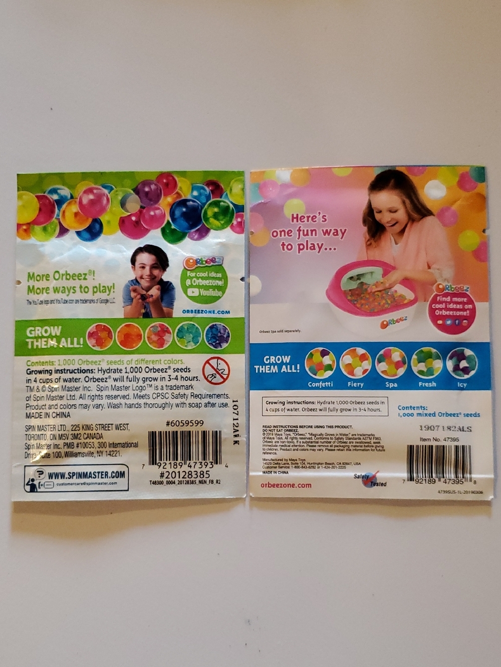 Orbeez Color Seed Packs – Multicolor Water Beads 2000 Seeds (2 X 1000 Pack) NWT - Picture 2 of 6